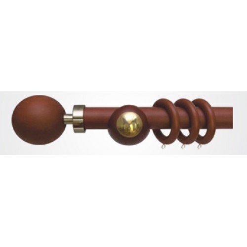 Mahogony Natural-Wood Gizmo Finial